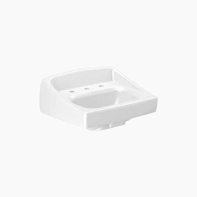 SLOAN 3873803 SS3803 20 3/4 INCH SINGLE BASIN WALL MOUNT BATHROOM SINK WITH OVERFLOW - WHITE