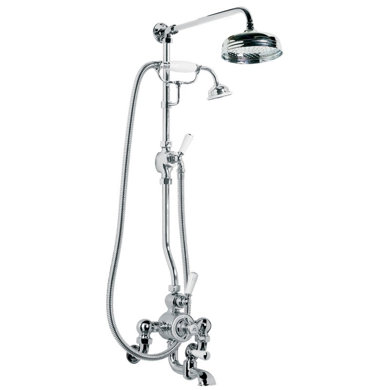 LEFROY BROOKS GD-8825/WM CLASSIC 70 1/8 INCH WALL MOUNT EXPOSED THERMOSTATIC BATH SHOWER MIXER