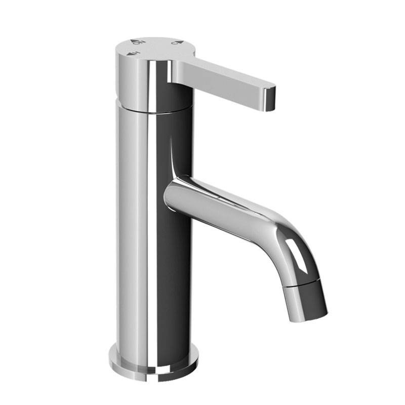 LEFROY BROOKS K1-9025 KAFKA 7 1/8 INCH SINGLE HOLE DECK MOUNT BASIN MIXER WITH VOLUME CONTROL AND LEVER HANDLE