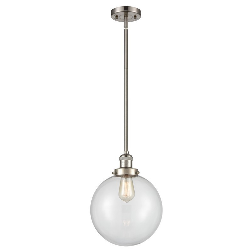 INNOVATIONS LIGHTING 201S-G202-10 FRANKLIN RESTORATION X-LARGE BEACON 10 INCH ONE LIGHT CLEAR GLASS PENDANT