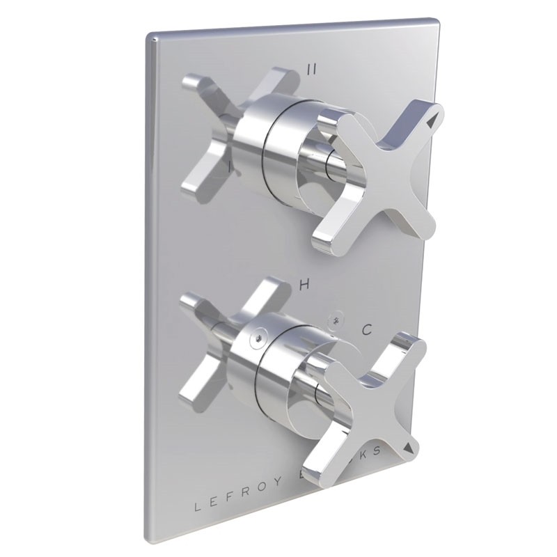 LEFROY BROOKS K1-4304 KAFKA 5 7/8 INCH PRESSURE BALANCE TRIM ONLY WITH 3 WAY DIVERTER AND CROSS HANDLE
