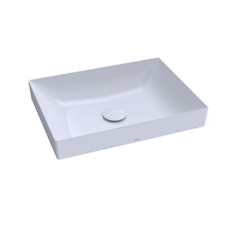TOTO LT475GR#01 KIWAMI 20 INCH RECTANGULAR VESSEL LAVATORY SINK IN COTTON WITH CEFIONTECT
