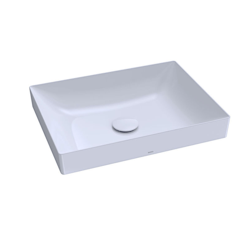 TOTO LT476GR#01 KIWAMI 24 INCH RECTANGULAR VESSEL LAVATORY SINK IN COTTON WITH CEFIONTECT