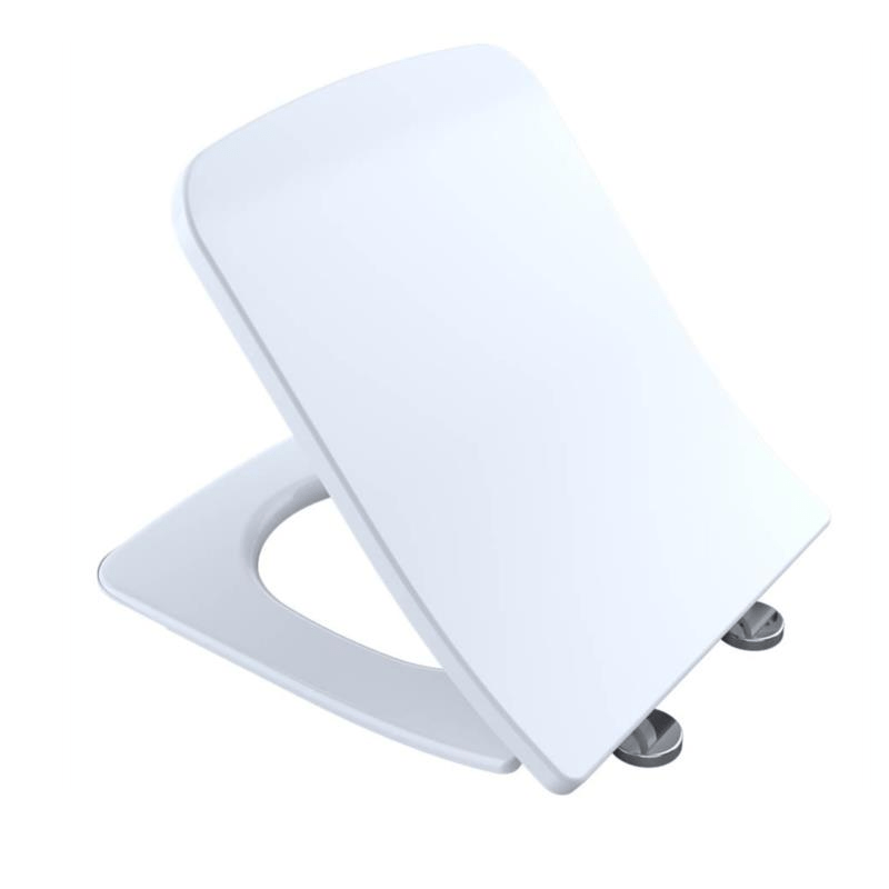 TOTO SS249R#01 SOFTCLOSE SLIM SQUARE CLOSED FRONT TOILET SEAT AND COVER IN COTTON