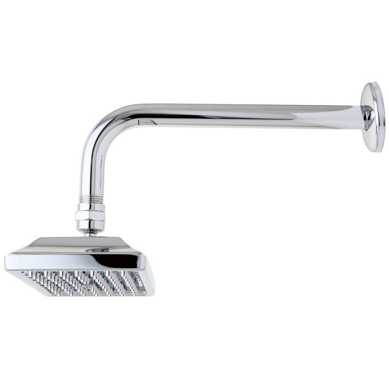 KINGSTON BRASS K406A1CK CLAREMONT 6 X 4 INCH BRASS SQUARE SHOWER HEAD WITH 12 INCH SHOWER ARM COMBO