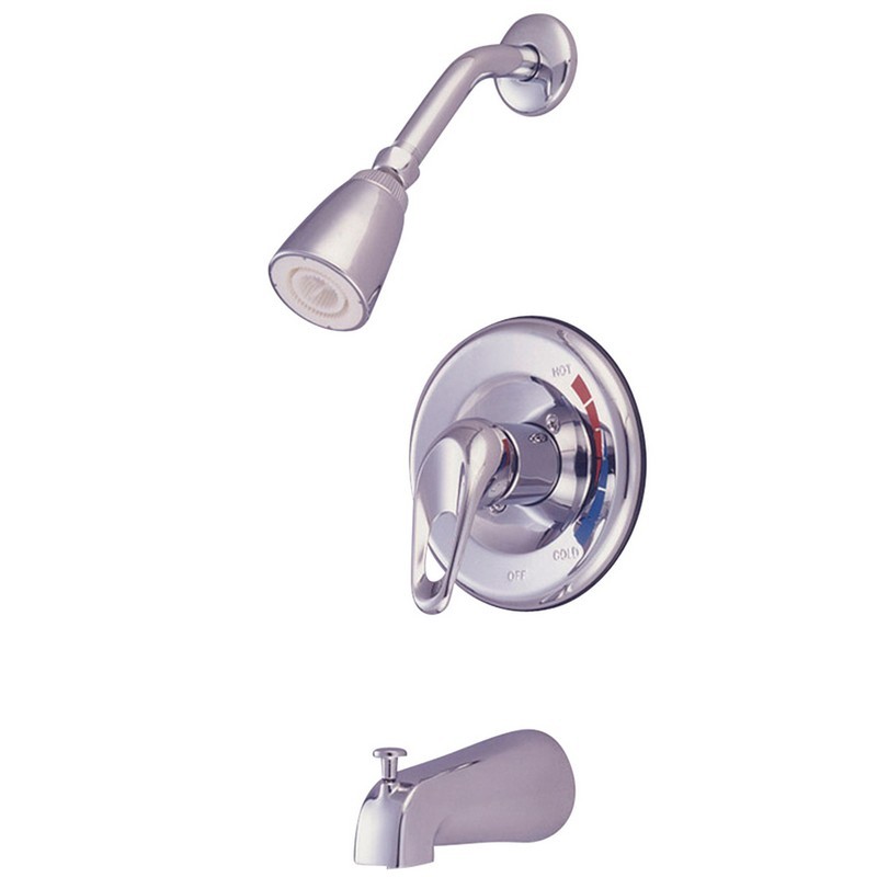 KINGSTON BRASS KB691 CHATHAM SINGLE LOOP HANDLE TUB AND SHOWER FAUCET IN POLISHED CHROME