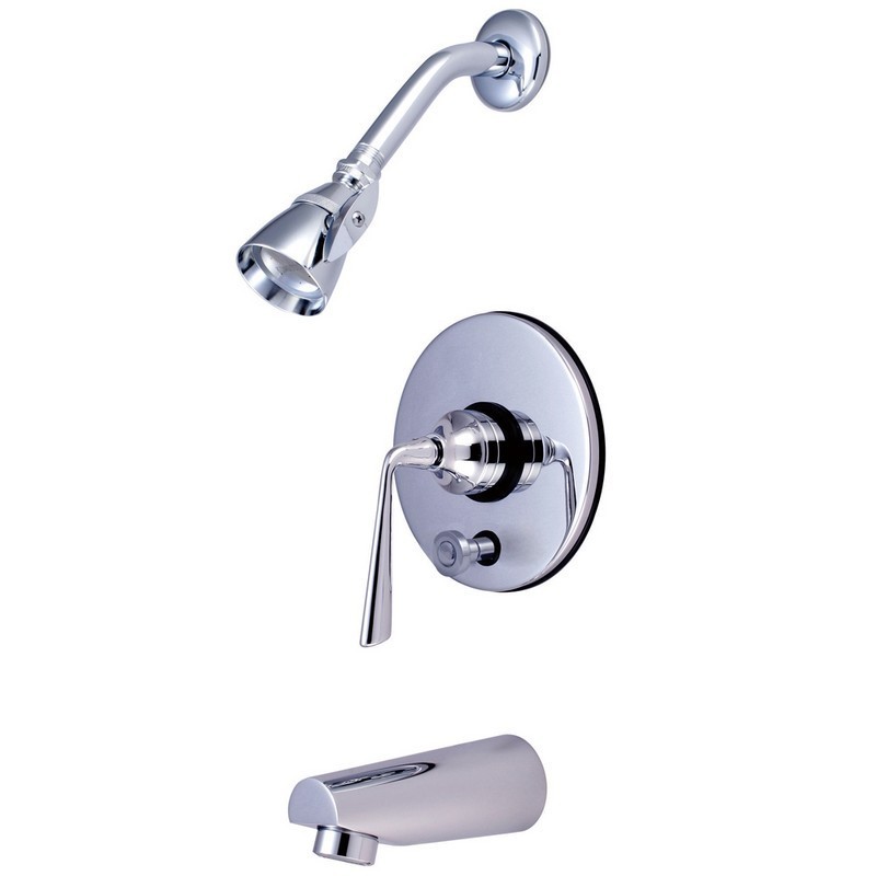 KINGSTON BRASS KB8690ZL SILVER SAGE TUB AND SHOWER FAUCET WITH DIVERTER