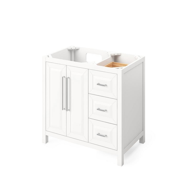 HARDWARE RESOURCES VN2CAD-36-NT CADE 36 INCH FREESTANDING BATH VANITY CABINET ONLY