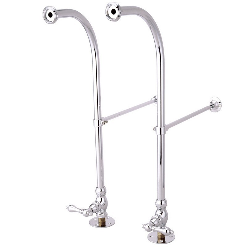 KINGSTON BRASS CC45ML VINTAGE RIGID FREESTAND SUPPLIES WITH STOP PORCELAIN LEVER HANDLE