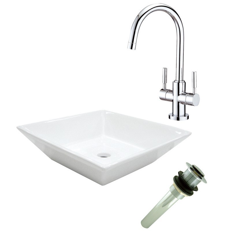 KINGSTON BRASS EV4256S829 PERFECTION VESSEL SINK WITH CONCORD SINK FAUCET AND DRAIN COMBO