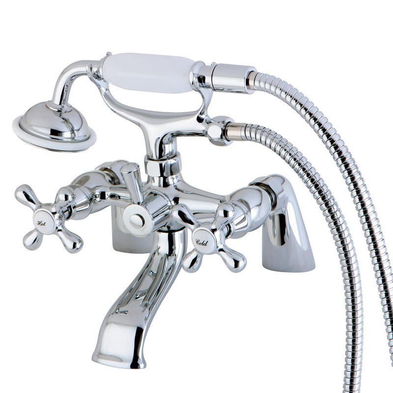 KINGSTON BRASS KS267 CLAWFOOT TUB FILLER FAUCET WITH HAND SHOWER