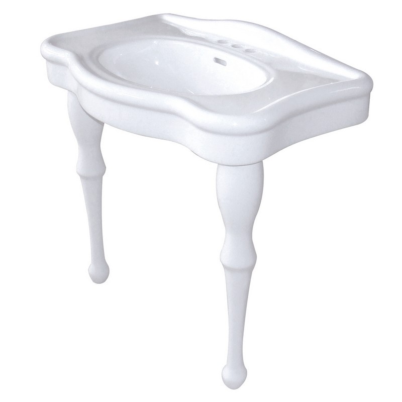KINGSTON BRASS VPB5324 IMPERIAL 32 INCH BASIN CONSOLE FOR 4 INCH CENTERS MOUNT WITH PEDESTAL