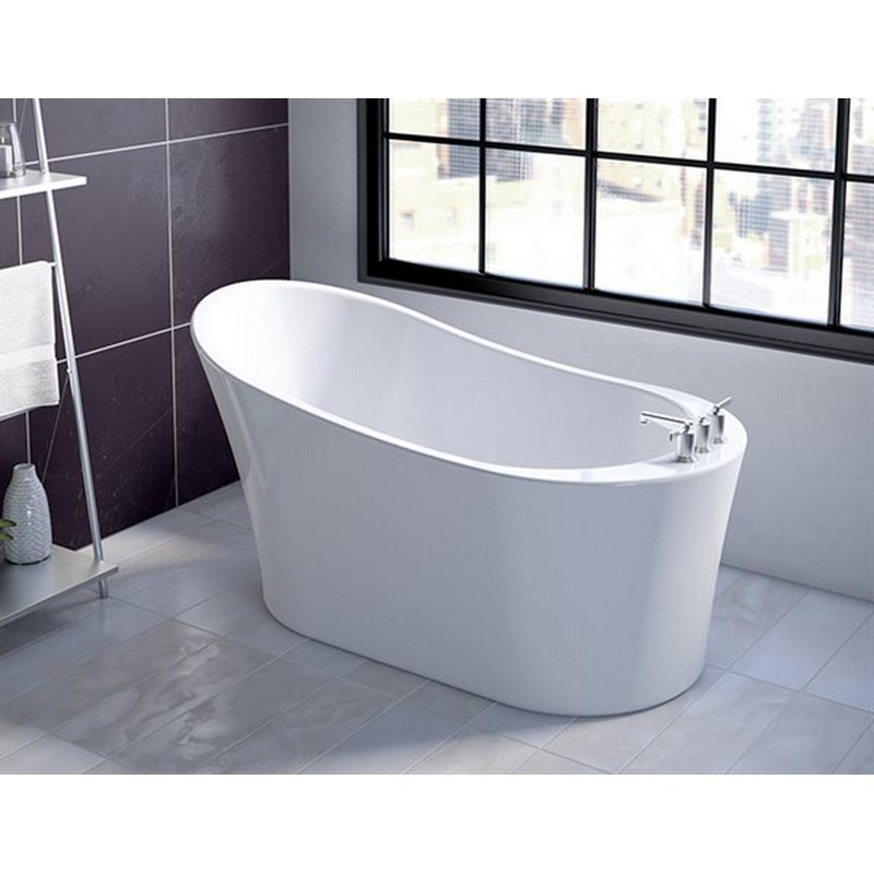 FLEURCO BZCO5931-18 CONCERTO PETITE 59 INCH SPECIALTY BATHTUB IN WHITE WITH DRAIN COVER