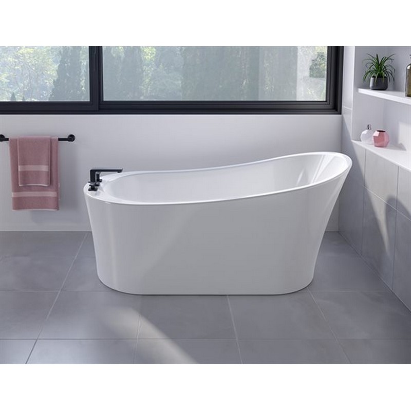 FLEURCO BZCO6731-18 CONCERTO GRANDE 67 INCH SPECIALTY BATHTUB IN WHITE WITH DRAIN COVER