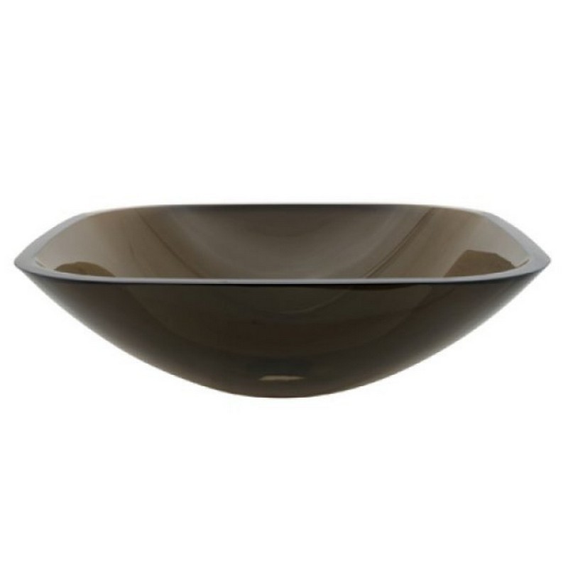KINGSTON BRASS EVSQFW4 FAUCETURE TEMPLETON 1/2 INCH ROUND TEMPERED GLASS VESSEL SINK IN AMBER BRONZE