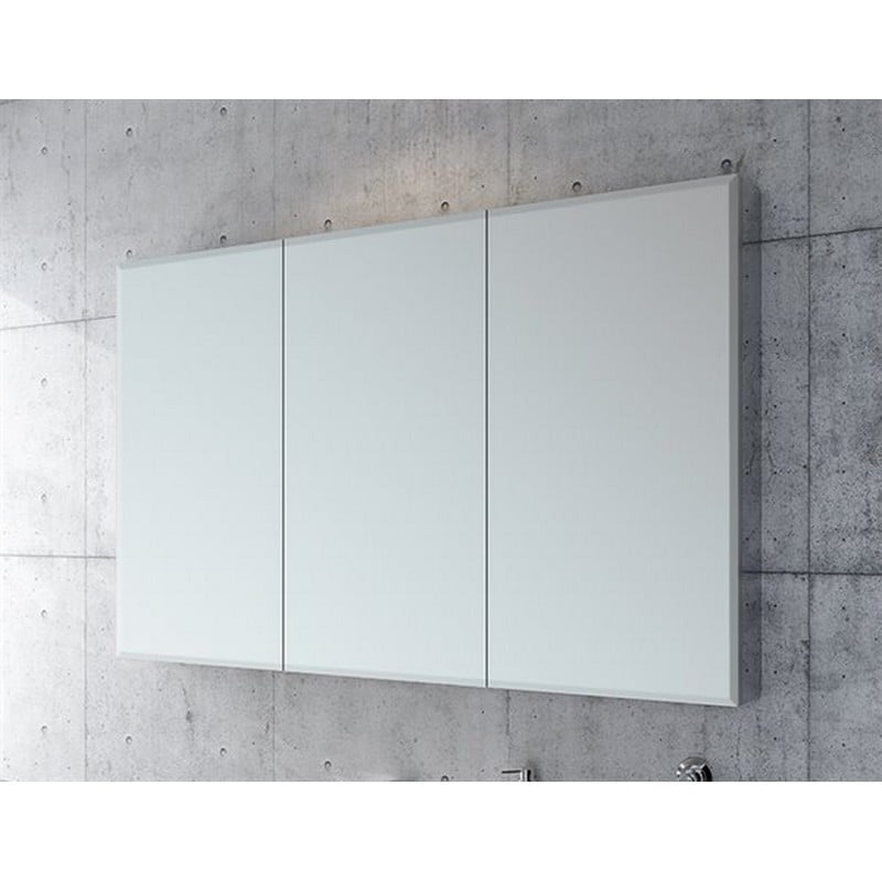 FLEURCO MCT4836B-11 TRI-VIEW 48 X 36 INCH BEVELED EDGE MEDICINE CABINET IN CHROME