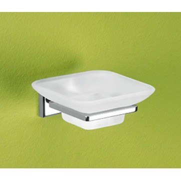 GEDY 6911-13 COLORADO WALL MOUNTED FROSTED GLASS SOAP DISH