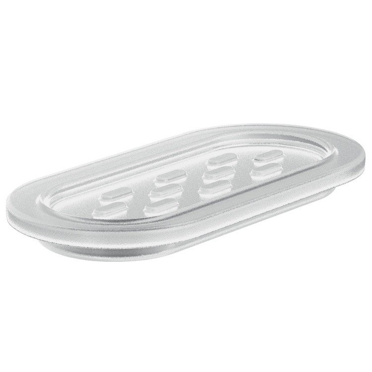 GEDY A151-S2 AZZORRE OVAL FROSTED GLASS SOAP DISH