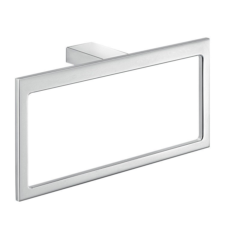 GEDY A370-13 LANZAROTE RECTANGULAR WALL MOUNTED POLISHED CHROMETOWEL RING