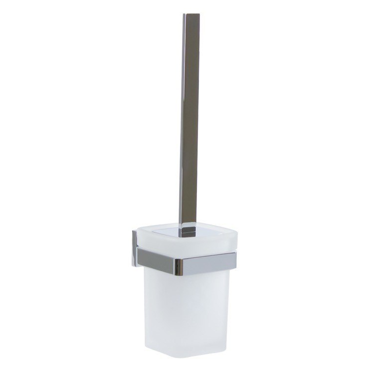 GEDY A033-03-13 ELBA WALL MOUNTED CHROME TOILET BRUSH HOLDER WITH BRISTLE BRUSH