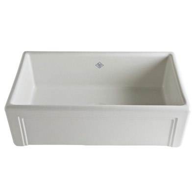 ROHL RC3017 SHAWS ORIGINAL 30 INCH EGERTON CASEMENT EDGE FRONT SINGLE BOWL APRON FRONT FIRECLAY KITCHEN SINK