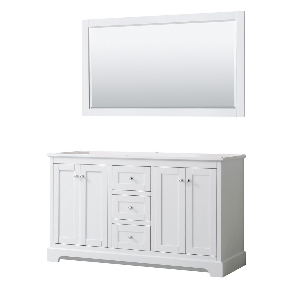 WYNDHAM COLLECTION WCV232360DCXSXXM AVERY 59 1/4 INCH FREESTANDING DOUBLE SINK BATHROOM VANITY CABINET ONLY