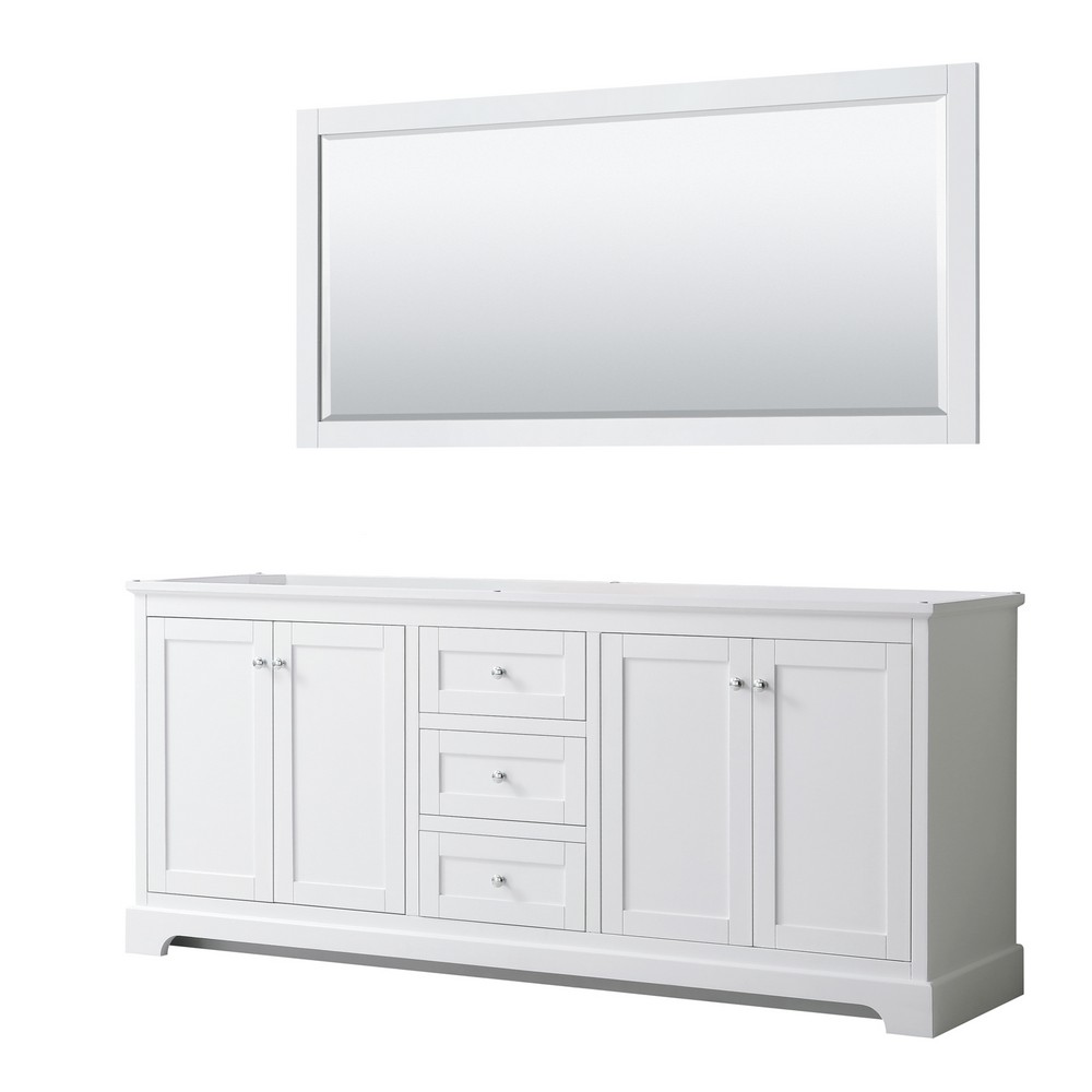 WYNDHAM COLLECTION WCV232380DCXSXXM AVERY 79 INCH FREESTANDING DOUBLE SINK BATHROOM VANITY CABINET ONLY