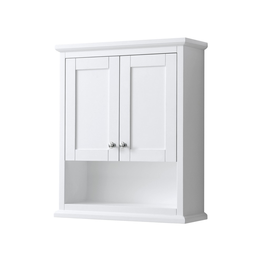 WYNDHAM COLLECTION WCV2323WC AVERY 25 INCH WALL MOUNTED BATHROOM STORAGE CABINET