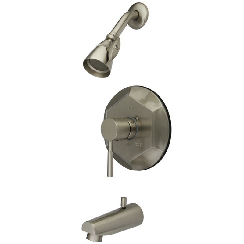KINGSTON BRASS KB4638DL CONCORD TUB AND SHOWER FAUCET IN SATIN NICKEL