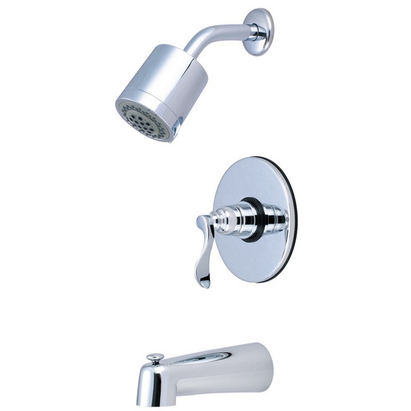 KINGSTON BRASS KB6691NFL NUWAVE FRENCH TUB AND SHOWER FAUCET IN POLISHED CHROME