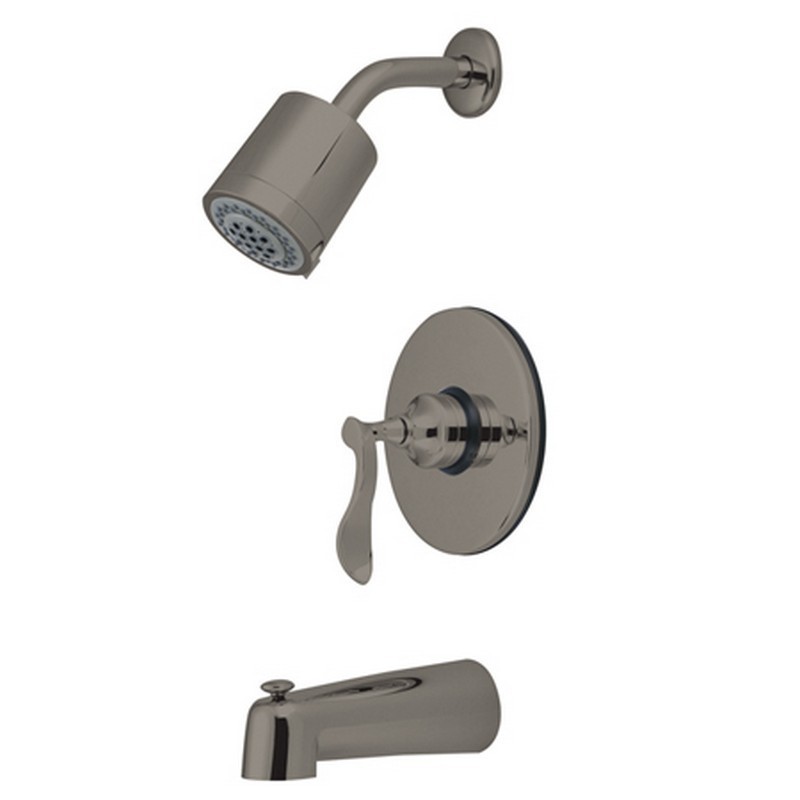 KINGSTON BRASS KB6698CFL CENTURY TUB AND SHOWER FAUCET IN SATIN NICKEL