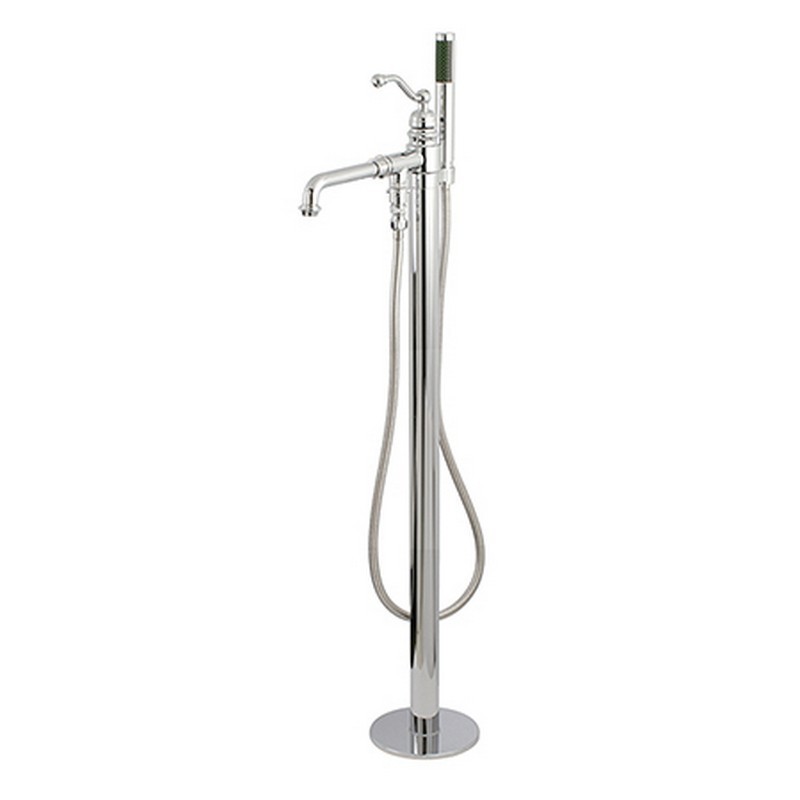 KINGSTON BRASS KS703ABL ENGLISH COUNTRY FREESTANDING ROMAN TUB FILLER WITH HAND SHOWER