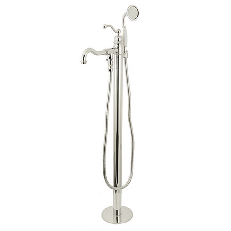 KINGSTON BRASS KS713ABL ENGLISH COUNTRY FREESTANDING ROMAN TUB FILLER WITH HAND SHOWER