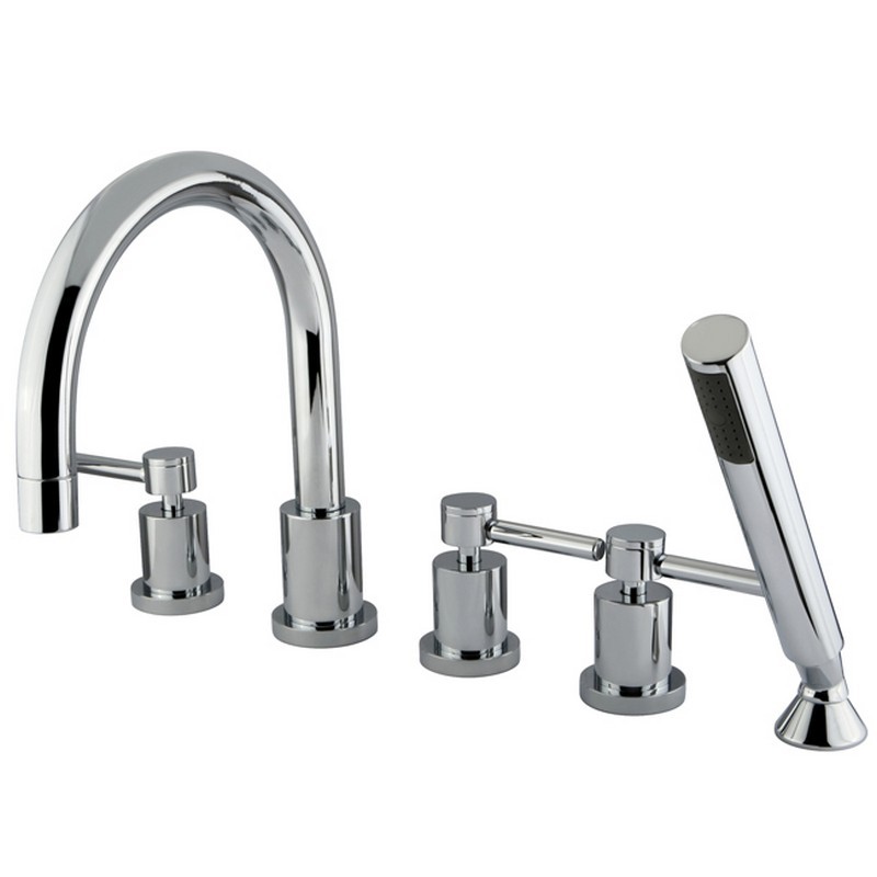 KINGSTON BRASS KS8325DL CONCORD 5 PIECE ROMAN TUB FILLER FAUCET WITH HAND SHOWER