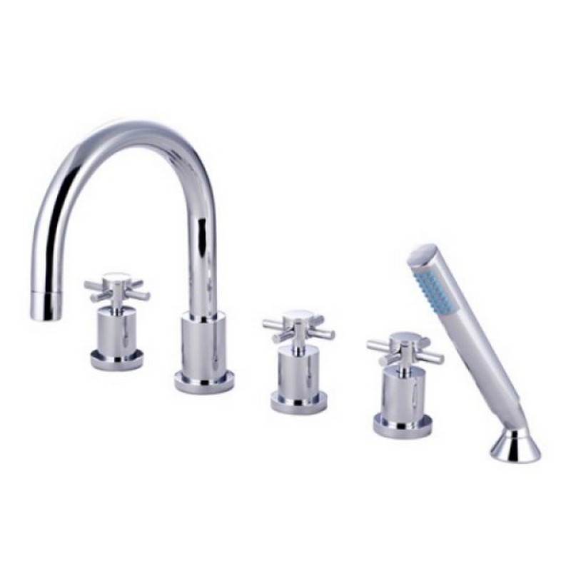 KINGSTON BRASS KS8325DX CONCORD 5 PIECE ROMAN TUB FILLER FAUCET WITH HAND SHOWER