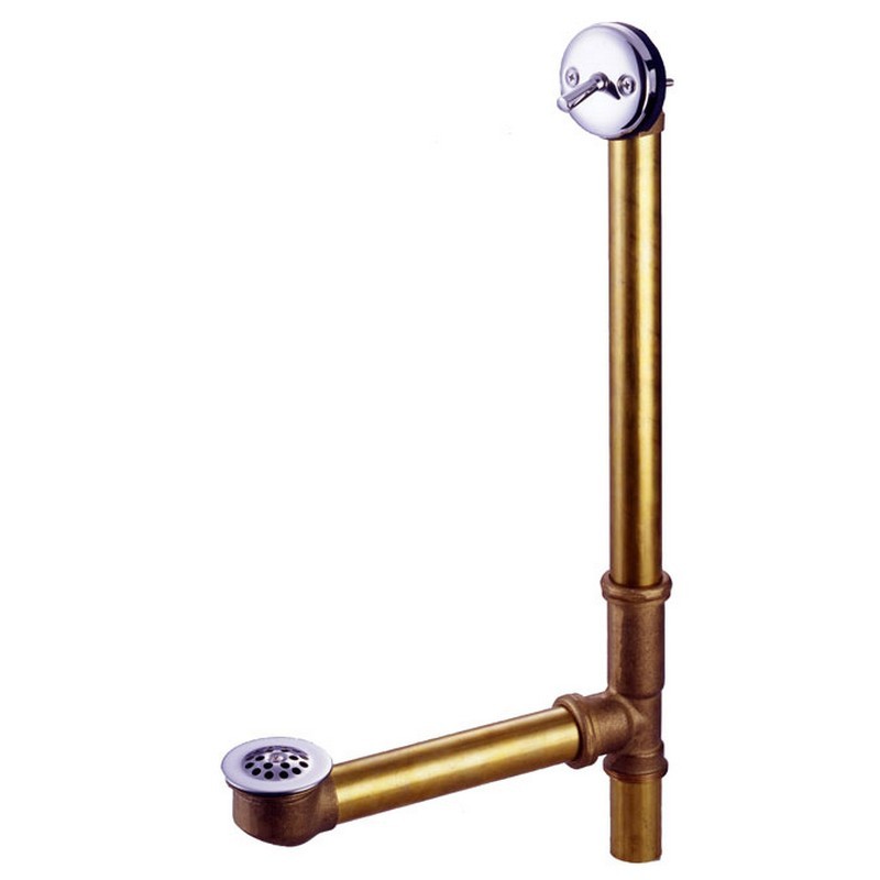 KINGSTON BRASS PDTL116 MADE TO MATCH 16 INCH TRIP LEVER WASTE WITH OVERFLOW WITH GRID