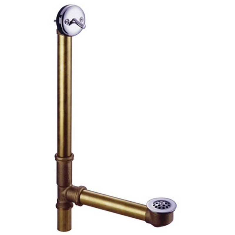 KINGSTON BRASS PDTL118 MADE TO MATCH 18 INCH TRIP LEVER WASTE WITH OVERFLOW WITH GRID