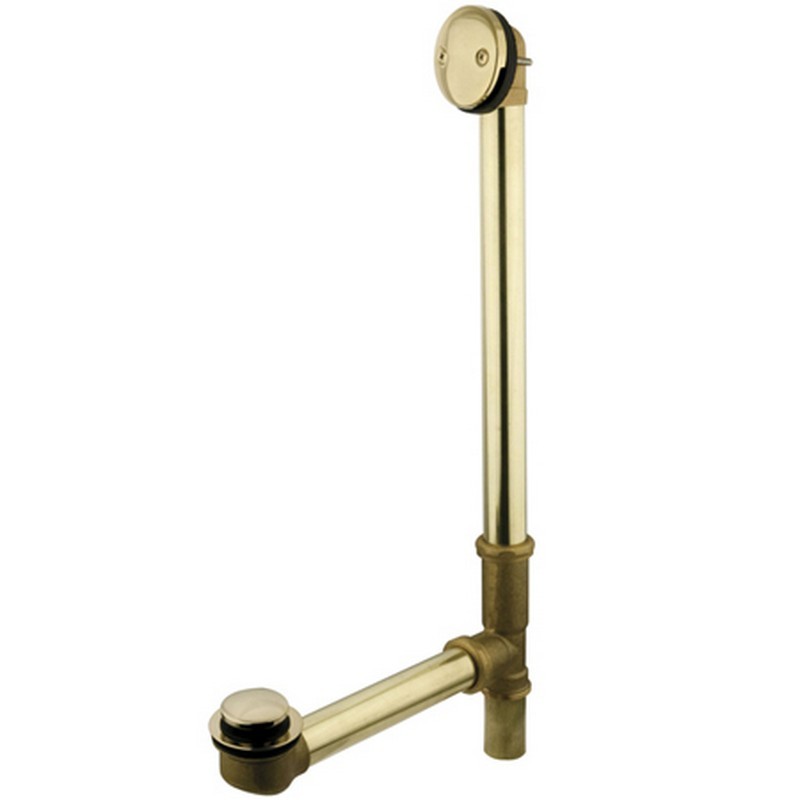 KINGSTON BRASS PDTT218 MADE TO MATCH 18 INCH TUB WASTE WITH OVERFLOW WITH TIP TOE DRAIN