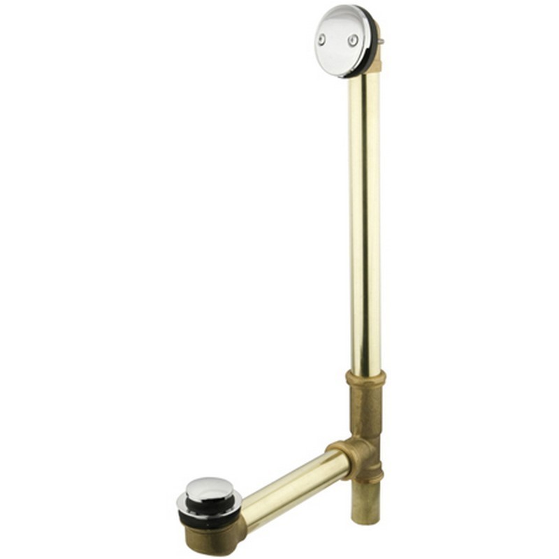KINGSTON BRASS PDTT220 MADE TO MATCH 20 INCH TUB WASTE WITH OVERFLOW WITH TIP TOE DRAIN