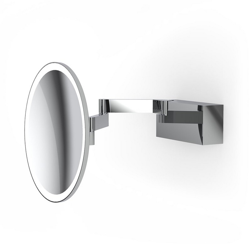 WS BATH COLLECTIONS WS 94 SPIEGEL 8 1/8 INCH ROUND LIGHTED MAGNIFYING MIRROR