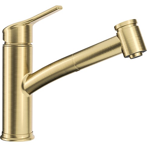 FRANKE FFPS4395 AMBIENT PULL-OUT 1-HOLE KITCHEN FAUCET IN BRUSHED GOLD