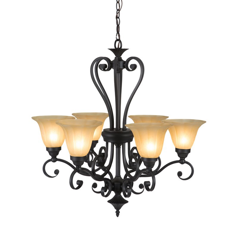 YOSEMITE 95836-6SS FLORENCE LIGHTING COLLECTION SIX LIGHT CHANDELIER