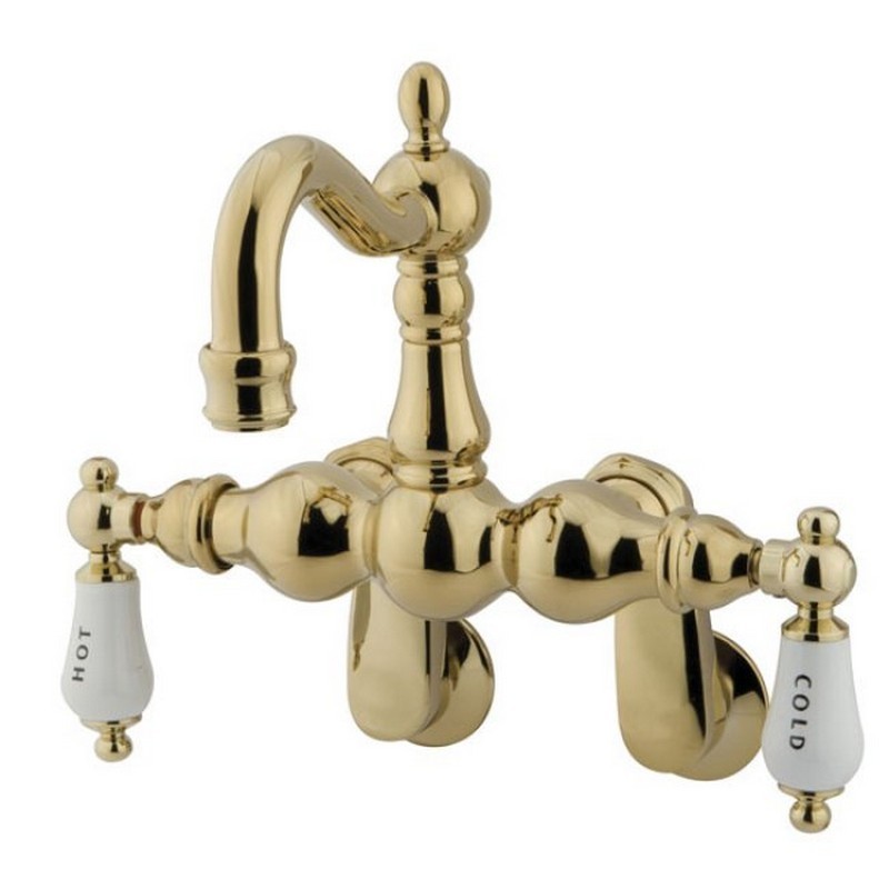 KINGSTON BRASS CC1085T VINTAGE WALL MOUNT WITH ADJUSTABLE CENTERS TUB FILLER