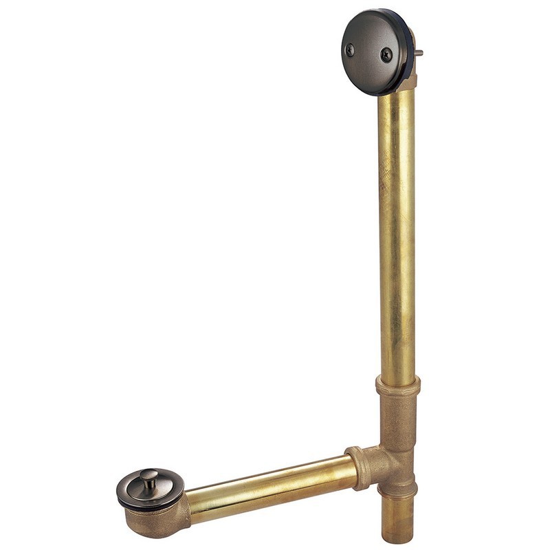 KINGSTON BRASS DLL3165 MADE TO MATCH 16-INCH TUB WASTE AND OVERFLOW WITH LIFT AND LOCK DRAIN IN OIL RUBBED BRONZE