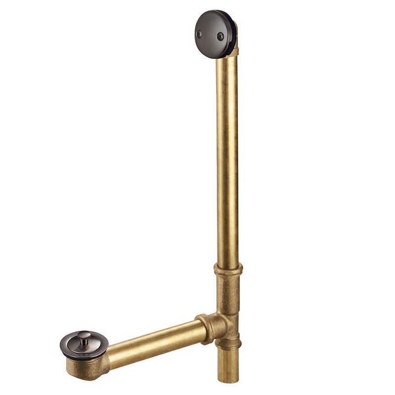 KINGSTON BRASS DLL3185 MADE TO MATCH 18-INCH TUB WASTE AND OVERFLOW WITH LIFT AND LOCK DRAIN IN OIL RUBBED BRONZE
