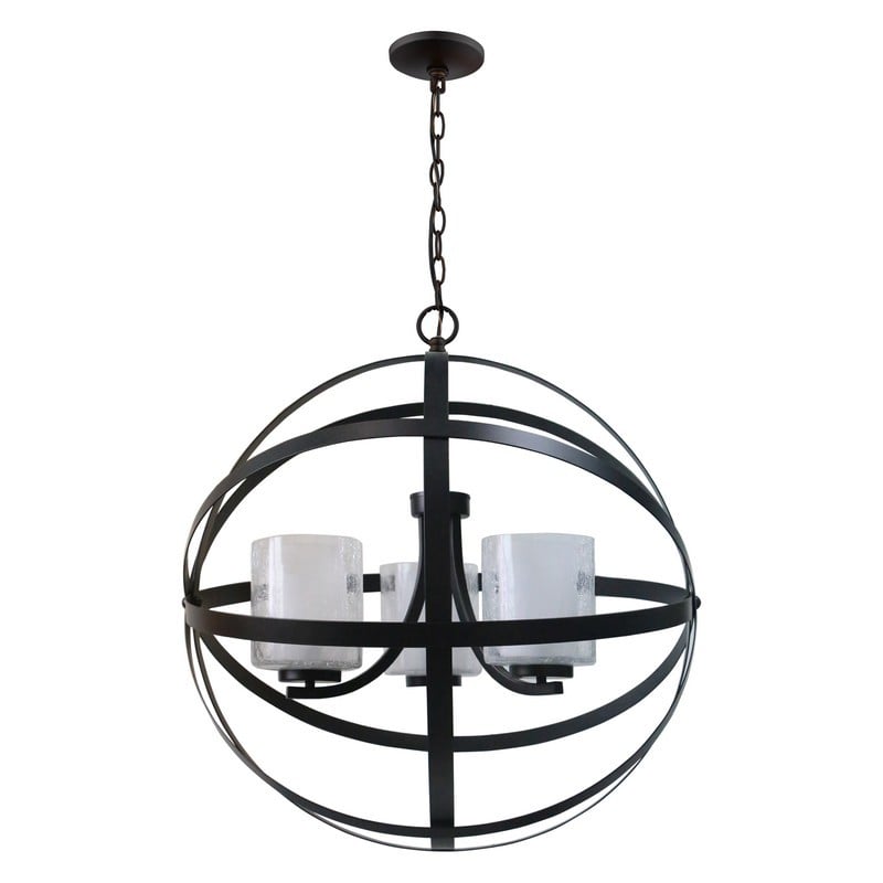 YOSEMITE 120017325 PLISE COLLECTION THREE LIGHT CHANDELIER