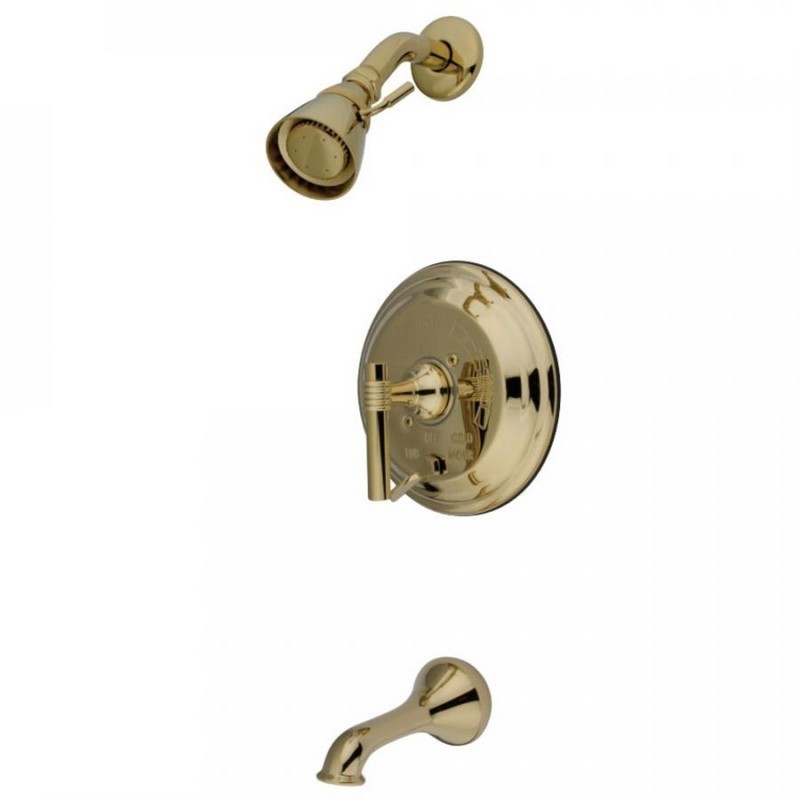 KINGSTON BRASS KB36320ML RESTORATION TUB AND SHOWER FAUCET IN POLISHED BRASS