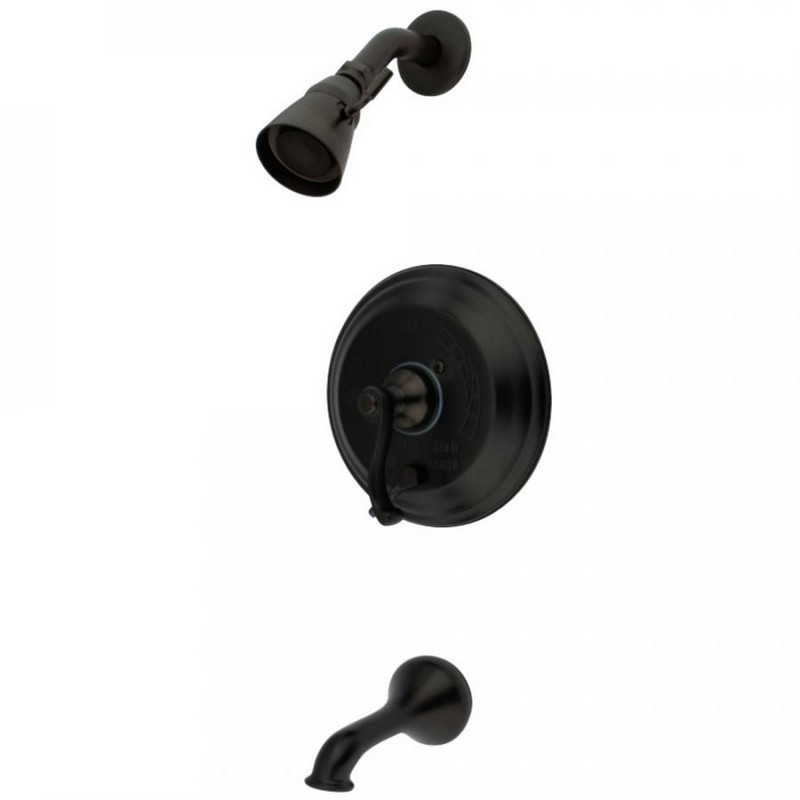 KINGSTON BRASS KB36350FL RESTORATION TUB AND SHOWER FAUCET IN OIL RUBBED BRONZE