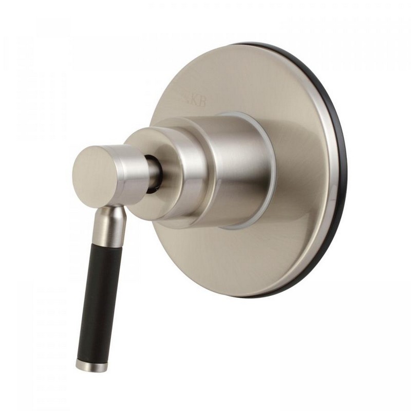 KINGSTON BRASS KS3038DKL CONCORD THREE-WAY DIVERTER VALVE WITH SINGLE HANDLE AND ROUND PLATE IN BRUSHED NICKEL