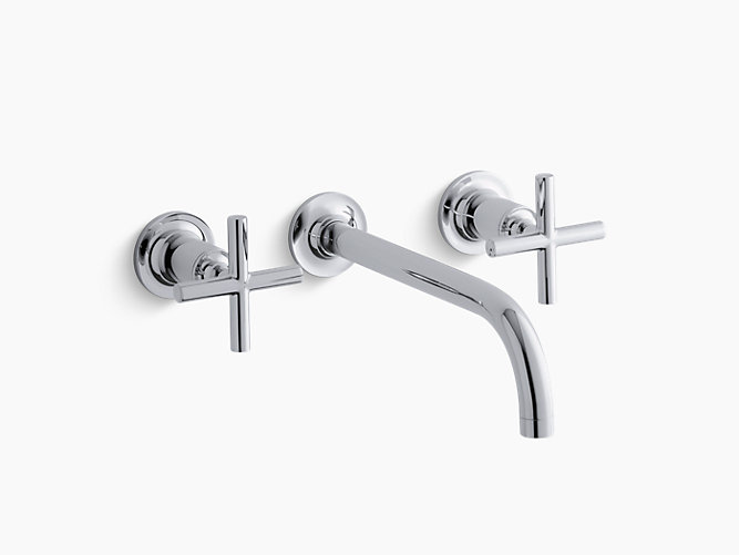 KOHLER K-T14414-3 PURIST WALL MOUNT BATHROOM FAUCET - WITHOUT DRAIN ASSEMBLY